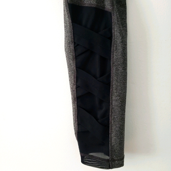 REFLEX Leggings Mid Rise Grey Sheer Detail - Picture 5 of 8